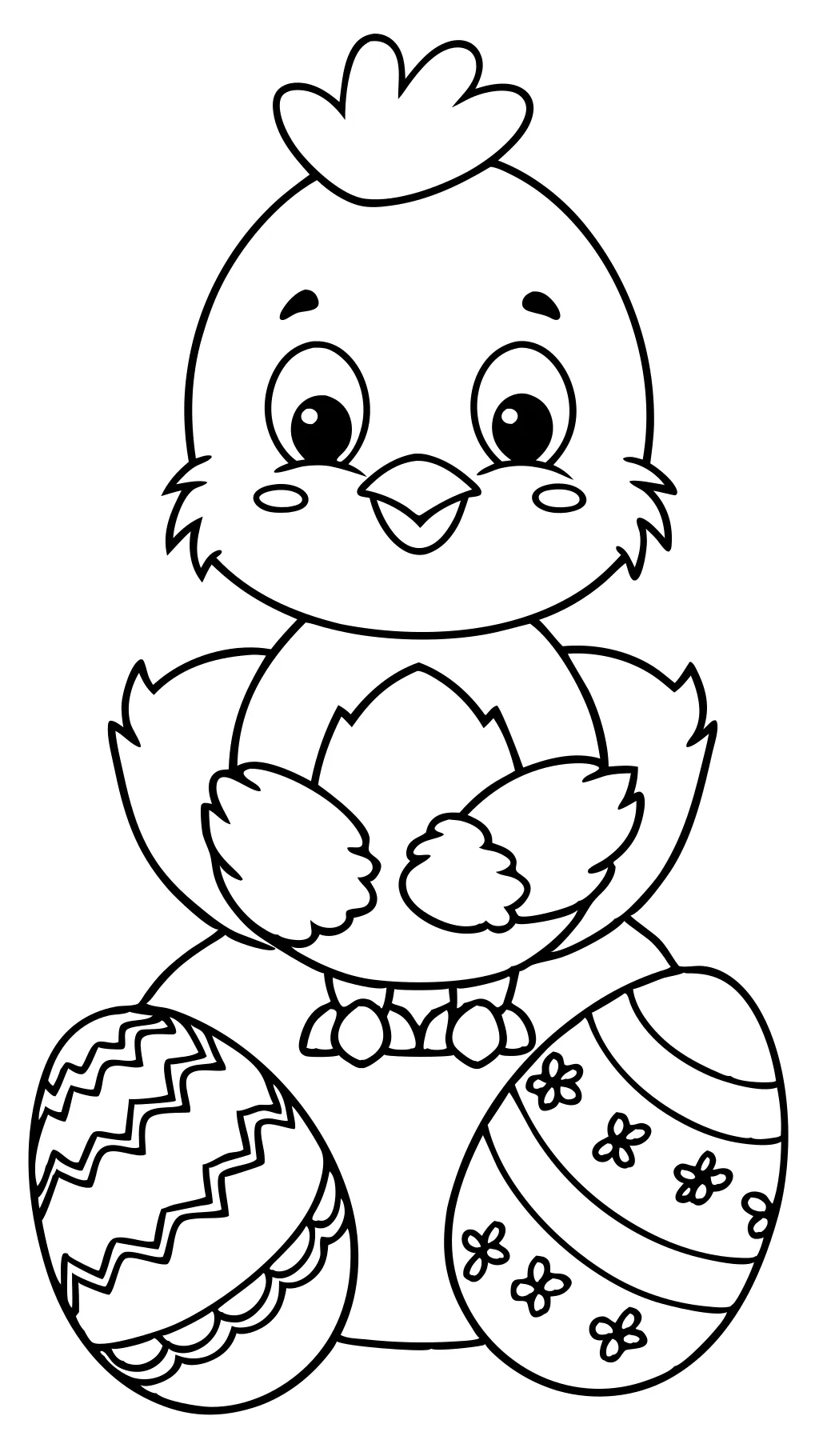 coloriages pour les poussins de Pâques